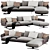 Modern Flexform Bretton Sectional - Luxury Comfort for Your Living Room 3D model small image 5