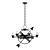 Elegant Armillary Sphere Chandelier 3D model small image 1