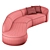 Pierre Sectional Sofa: Elegant and Glamour 3D model small image 7