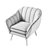 Elegant Doria Armchair: Perfect for Any Sofa 3D model small image 5