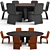 Elegant Bentley Home Dining Set 3D model small image 1