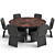Elegant Bentley Home Dining Set 3D model small image 2
