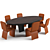 Elegant Bentley Home Dining Set 3D model small image 3