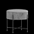 Halmar Niva Pouf: Stylish and Compact 3D model small image 2