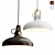 Carronade Large Pendant: Exquisite Alu, Brass & Walnut 3D model small image 1