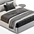 Sleek Molteni & C Ribbon Bed 3D model small image 3