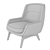 Luxury Belt Armchair: Exquisite Comfort & Style 3D model small image 4