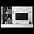 Marble TV Wall Unit 83: High-Quality, Customizable 3D model small image 1