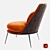 Elegant Cantori Aurora Armchair 3D model small image 3