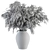 Fresh Greenery in Concrete Vase 3D model small image 4