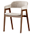 Sleek Savis Dining Chair 3D model small image 1