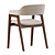 Sleek Savis Dining Chair 3D model small image 2