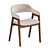 Sleek Savis Dining Chair 3D model small image 4