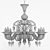 Elegant Murano Glass Chandelier 3D model small image 3