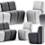 Modular Flex Seating by Bobby 3D model small image 2