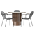 Modern Corner Design Dining Set 3D model small image 3