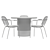 Modern Corner Design Dining Set 3D model small image 4