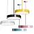 Scandinavian Macarons Pendant Lamp 3D model small image 1