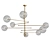 Elegant Brass Ball Chandelier 3D model small image 1