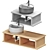 Modern Beam Washbasin Set 3D model small image 1