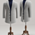 Classic Wool Blend Men's Coat 3D model small image 6