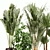 Green Oasis Indoor Plant Set 3D model small image 5