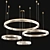 Contemporary Crystal Chandelier Set 3D model small image 4