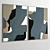 Contemporary Plaster Frame Duo 3D model small image 4