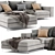 Flexform Lightpiece Sofa Set 3D model small image 2