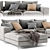 Flexform Lightpiece Sofa Set 3D model small image 4