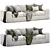 Lazy Luxe Lounge Sofa 3D model small image 1