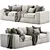 Lazy Luxe Lounge Sofa 3D model small image 3