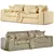 Lazy Luxe Lounge Sofa 3D model small image 4