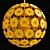 Elegant Moira Ball Pendant Light 3D model small image 3