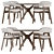 Sleek Dining Set: Savis Chair & Conan Round Table 3D model small image 1