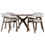 Sleek Dining Set: Savis Chair & Conan Round Table 3D model small image 3