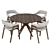 Sleek Dining Set: Savis Chair & Conan Round Table 3D model small image 5