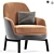 Modern Metzler Lounge Armchair 3D model small image 1