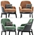 Modern Metzler Lounge Armchair 3D model small image 2