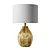 Golden Peacock Feather Table Lamp 3D model small image 1