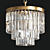 Vintage Odeon Round Chandelier 3D model small image 1