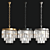 Vintage Odeon Round Chandelier 3D model small image 2