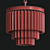 Vintage Odeon Round Chandelier 3D model small image 3