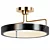 Elegant Black Brass LED Pendant 3D model small image 1