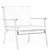 Ren Lounge Chair: Stylish Upholstered Armchair 3D model small image 5