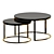 Nordic Luxe Coffee Table Set 3D model small image 2