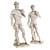 Michelangelo's David: Striking Striped Sculpture 3D model small image 3