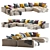 Pixel N_7: Stylish and Spacious 3D Furniture Set 3D model small image 1