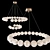 Frosted Globe LED Chandelier-60cm/80cm 3D model small image 1