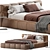 Luxurious B&B Italia Tufty Bed 3D model small image 1